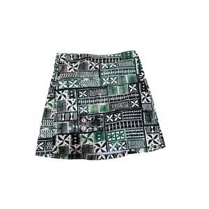 RIP SKIRT Hawaii Wrap Skirt Womens Sz M Wrap Length 2 Pockets Emerald Tapa
